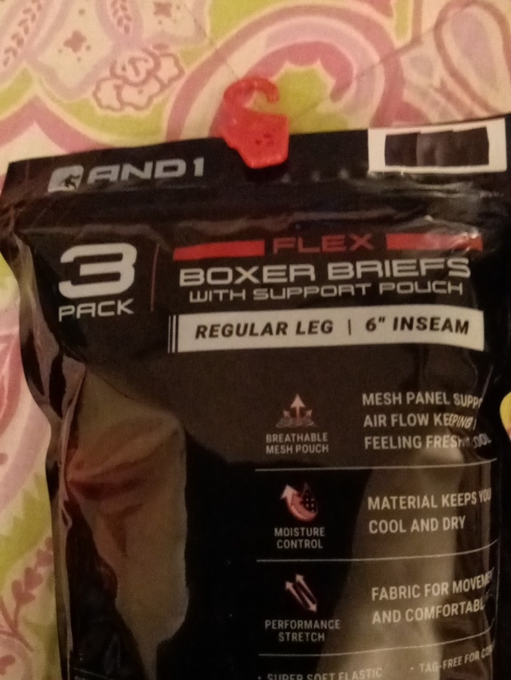 And1 Black Boxer Briefs 6-Pack